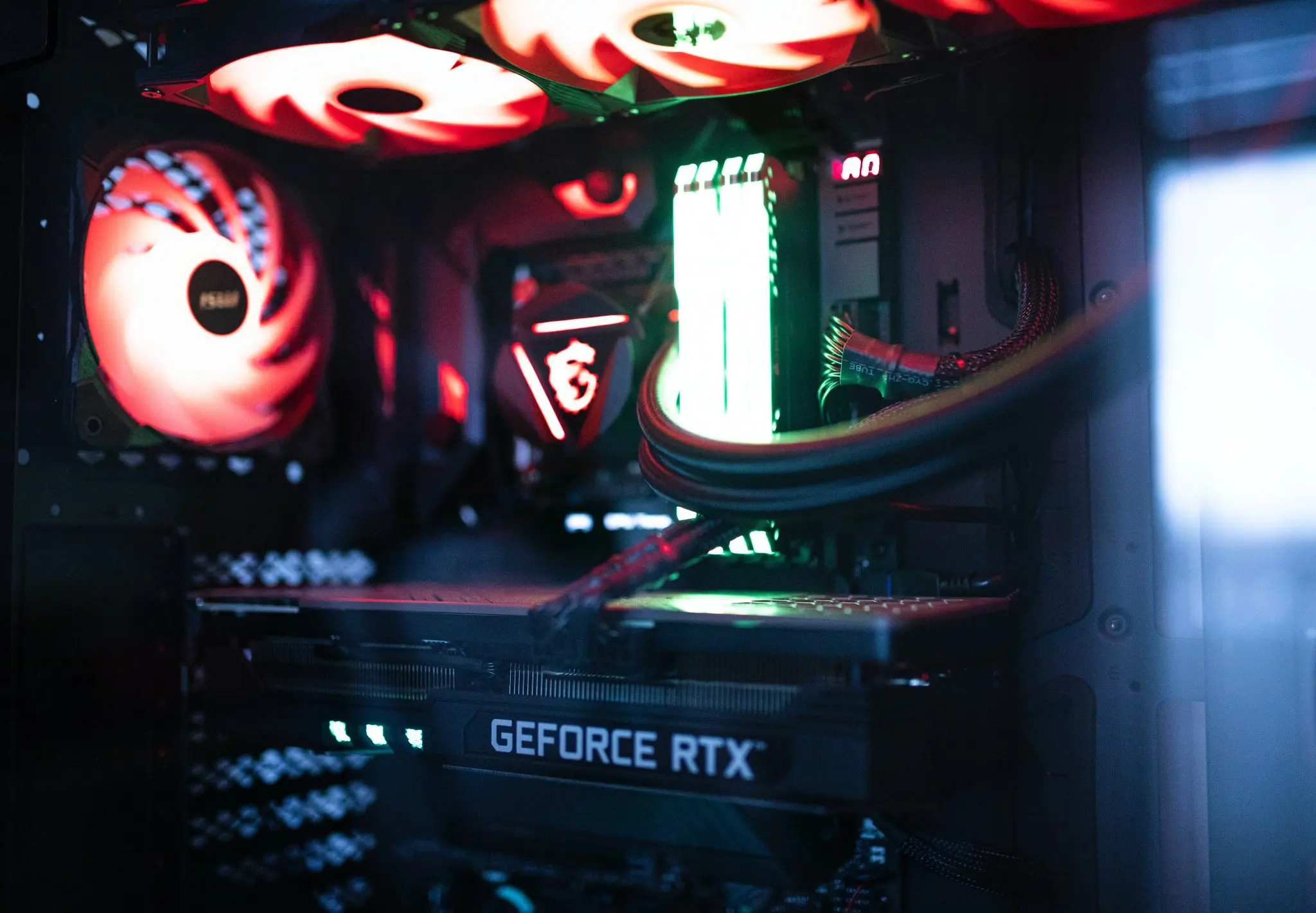 geforce rtx graphics card running in cpu